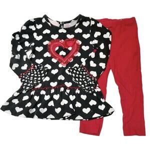 Kids Headquarters Heart Outfit Size 2T